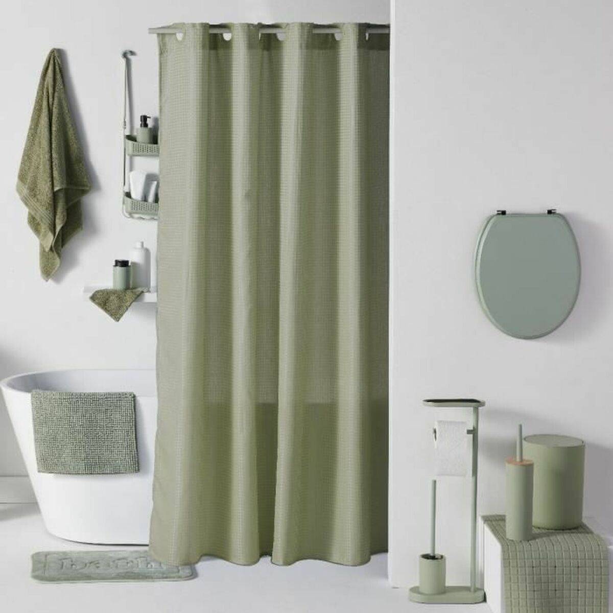 Set de Baño TODAY HOY Verde Plástico Moderno 4 Piezas (4 Unidades)