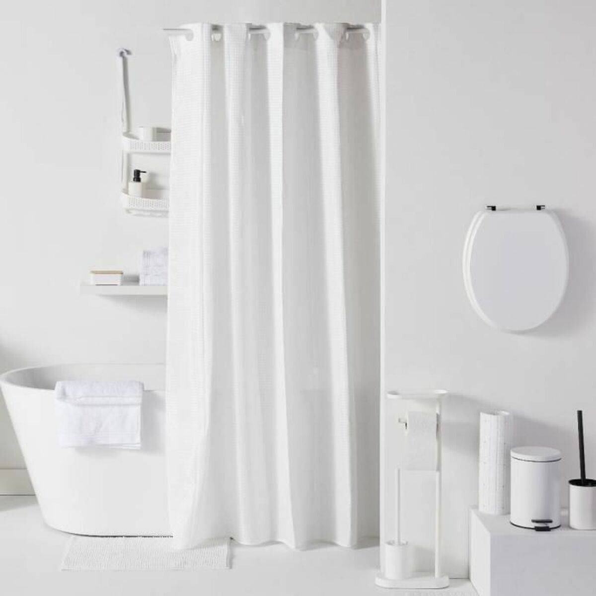 Set de Baño TODAY HOY Blanco Plástico Moderno (5 Unidades)