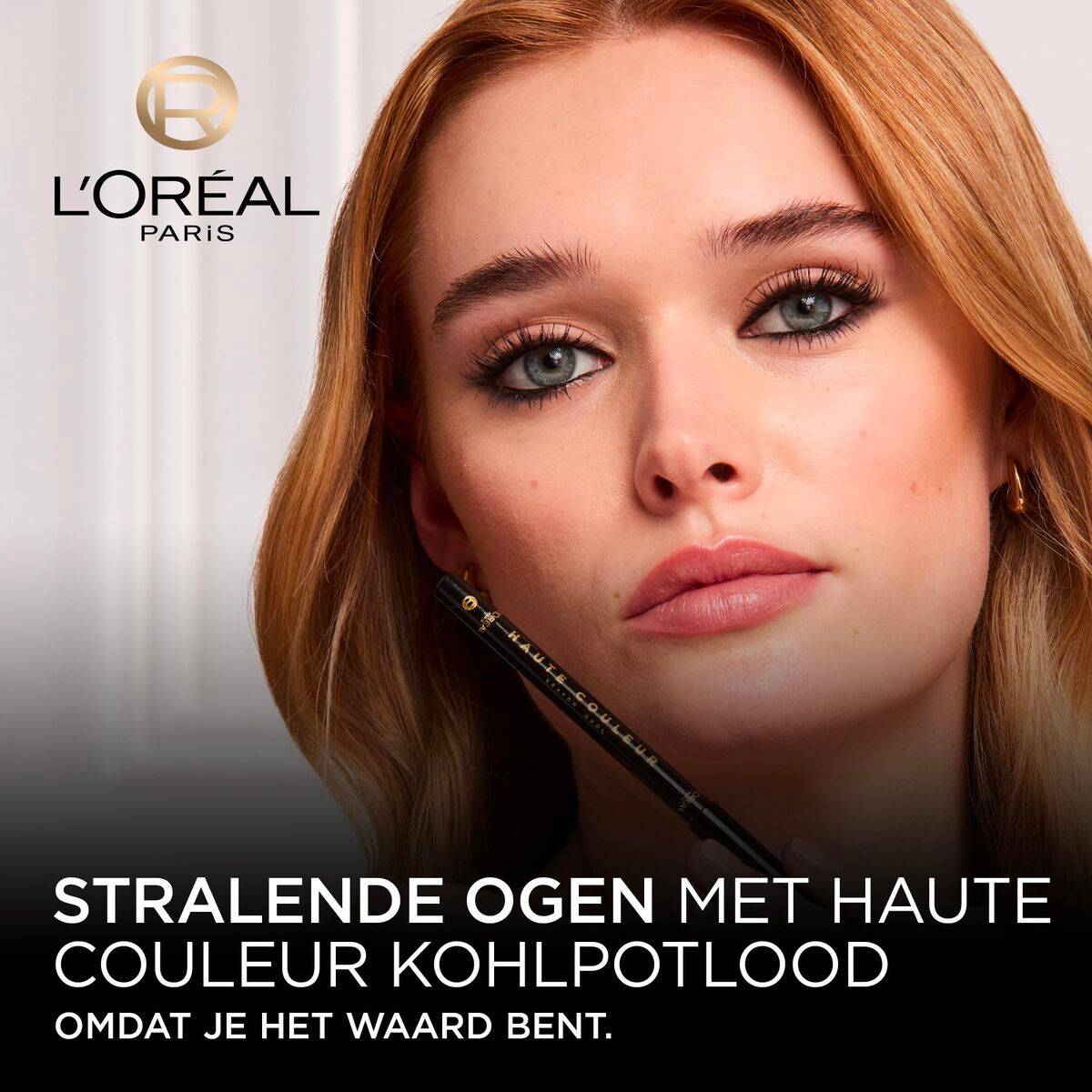 Lápiz de Ojos L'Oreal Make Up HAUTE COULEUR Negro (1 unidad)