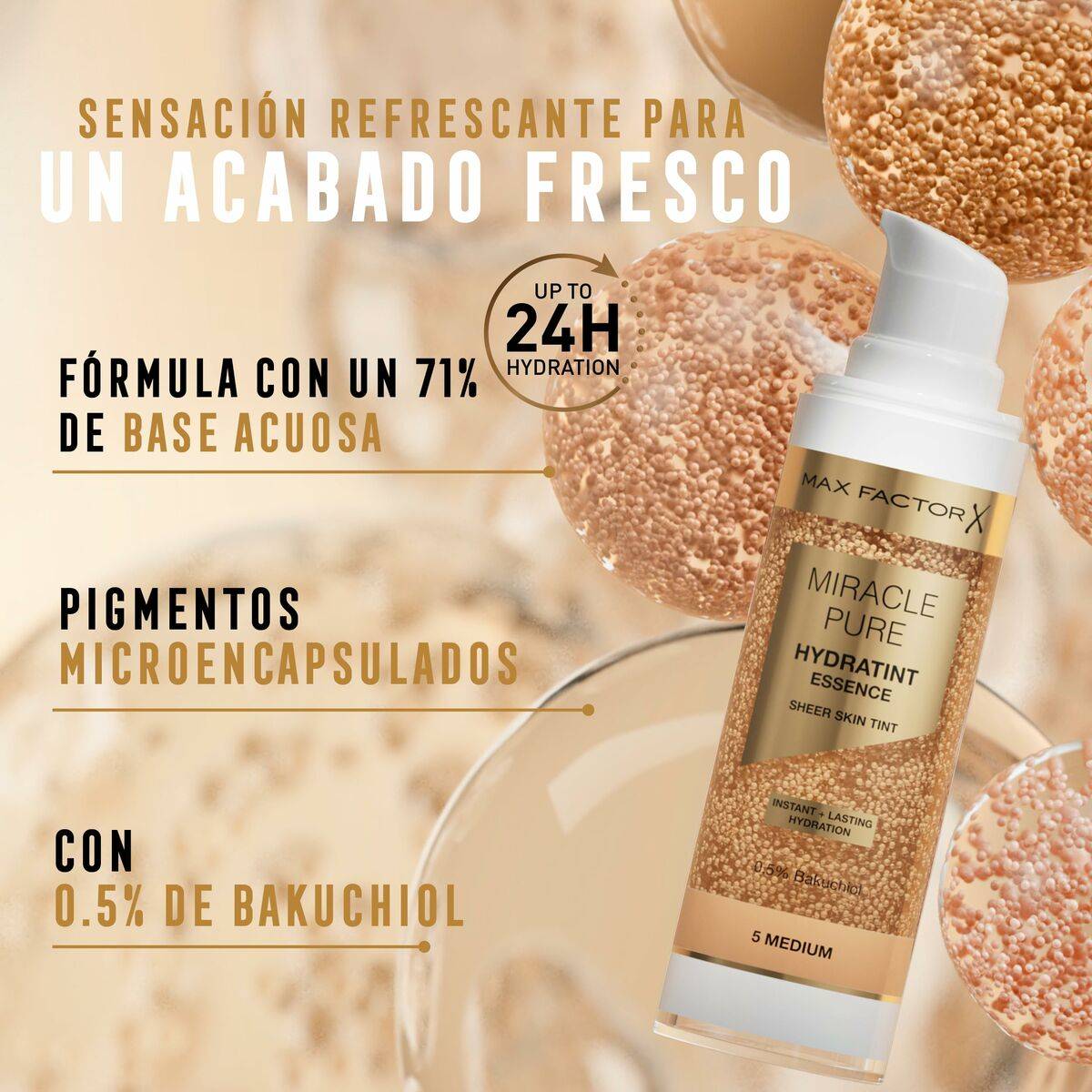 Base de Maquillaje Fluida Max Factor MIRACLE PURE Nº 3-Light 30 ml