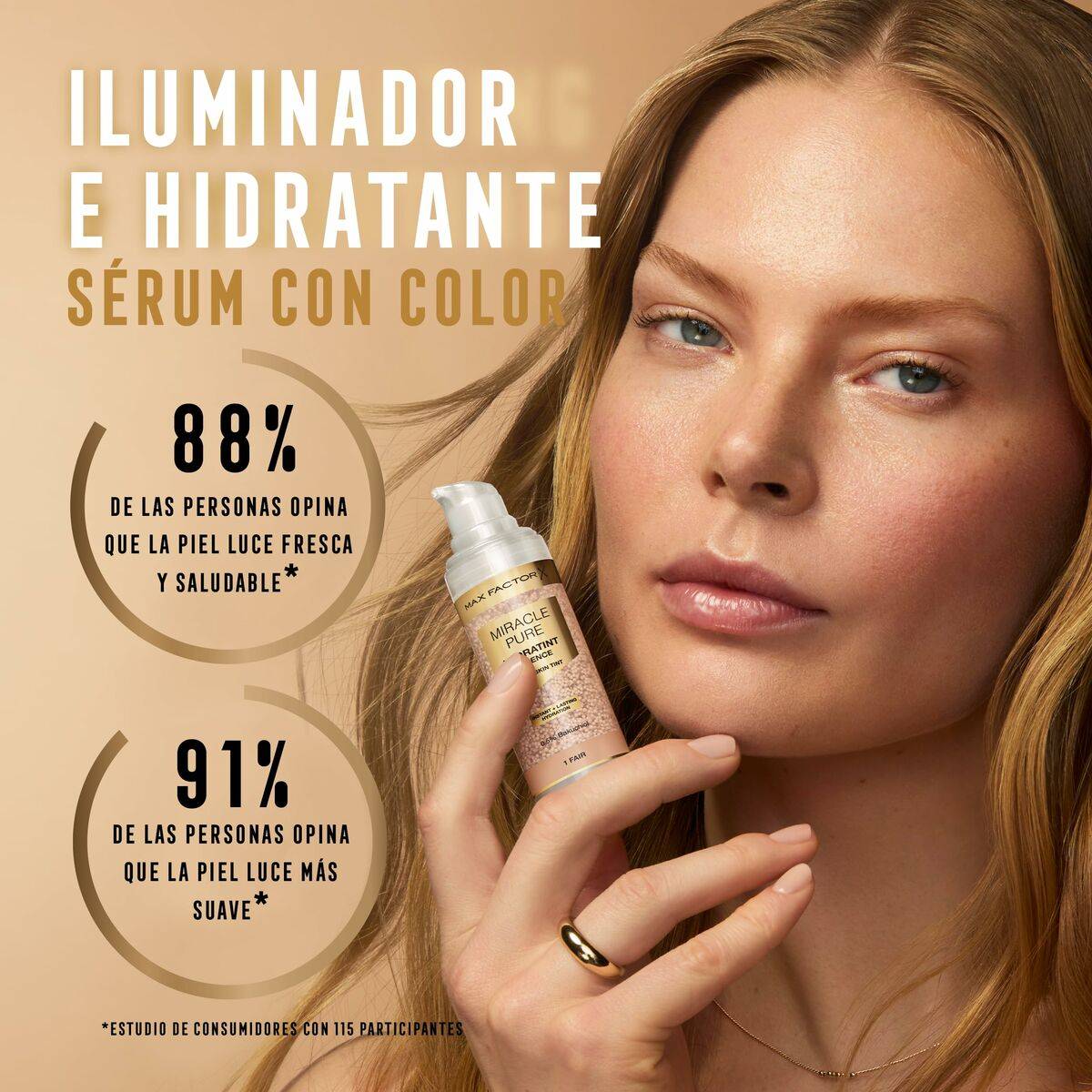 Base de Maquillaje Fluida Max Factor MIRACLE PURE Nº 3-Light 30 ml