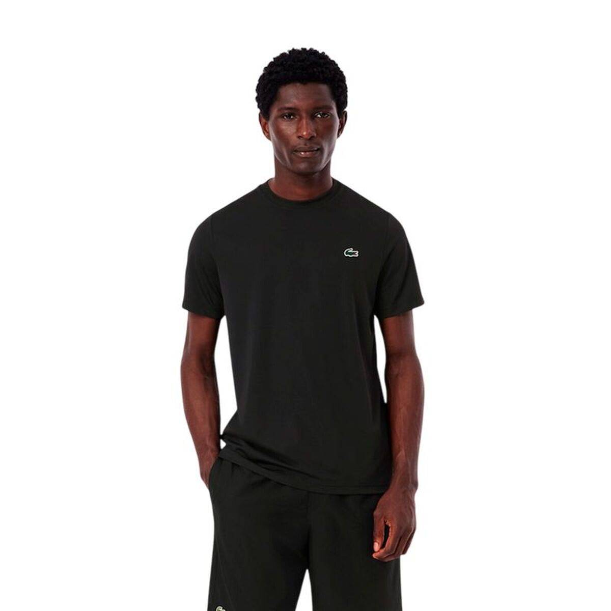 Camiseta de Manga Corta Hombre Lacoste Core Performance Negro
