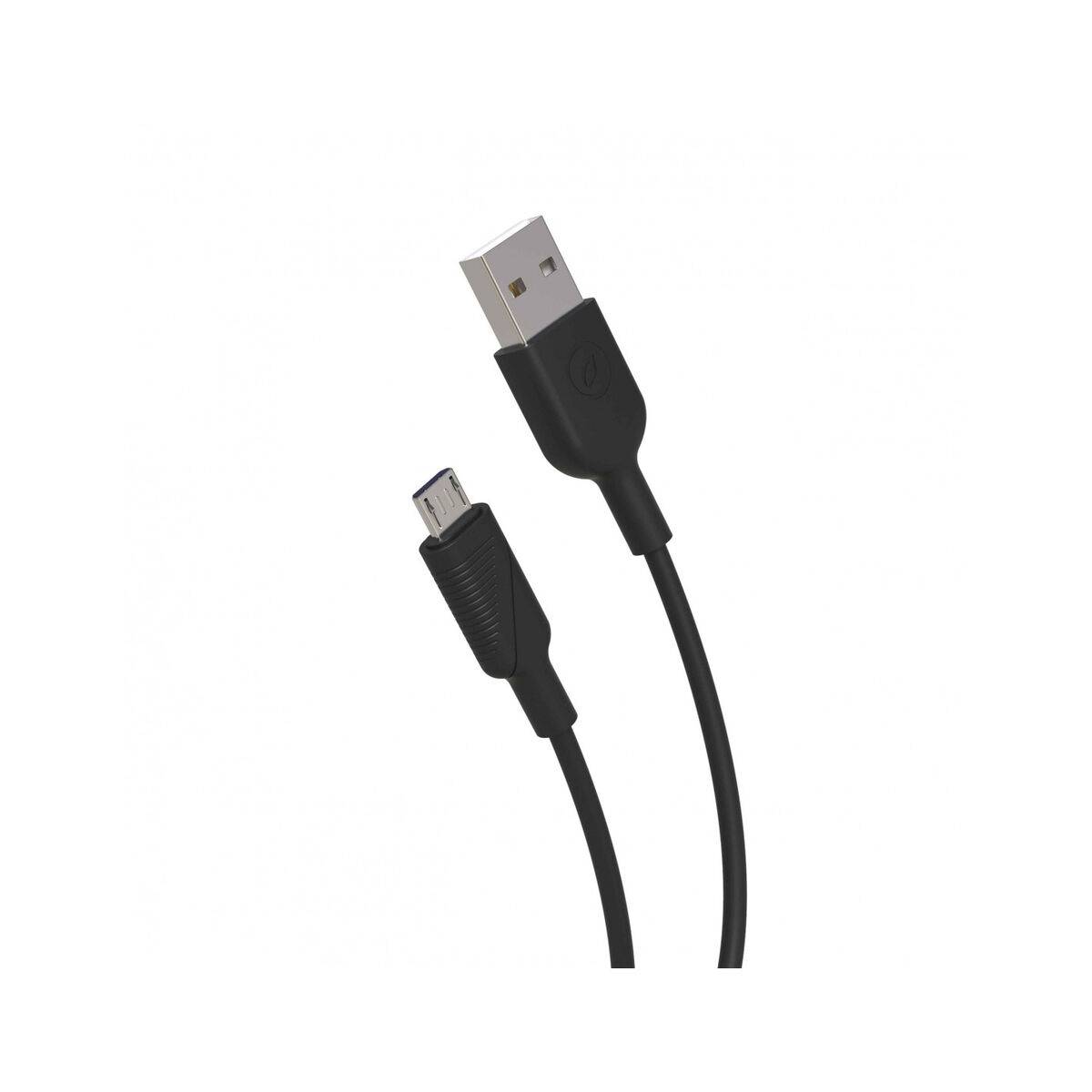 muvit for change cable USB a Micro USB 2,4A/10W 1,2m negro