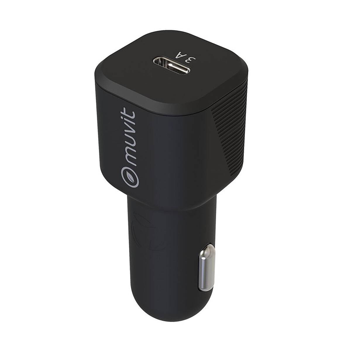 Cargador de Coche Muvit for Change 1 m Negro