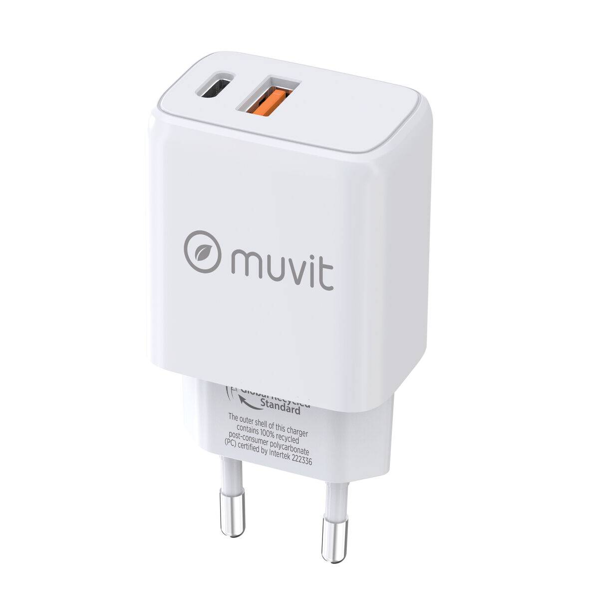 Cargador de Pared Muvit for Change Blanco 18 W 20 W