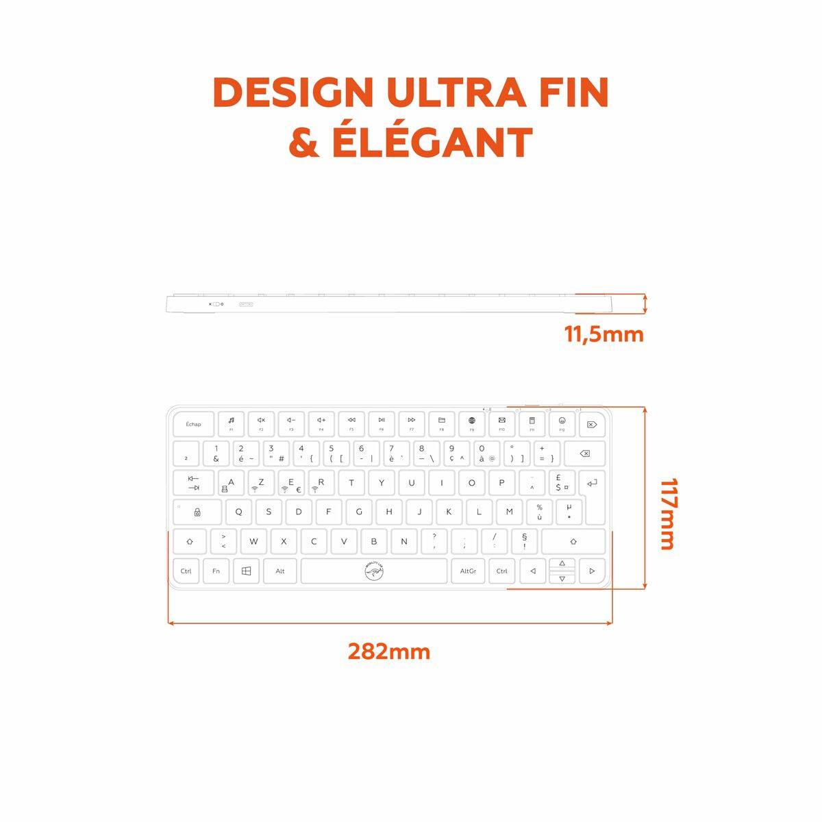 Teclado Mobility Lab KP430W Mini Gris