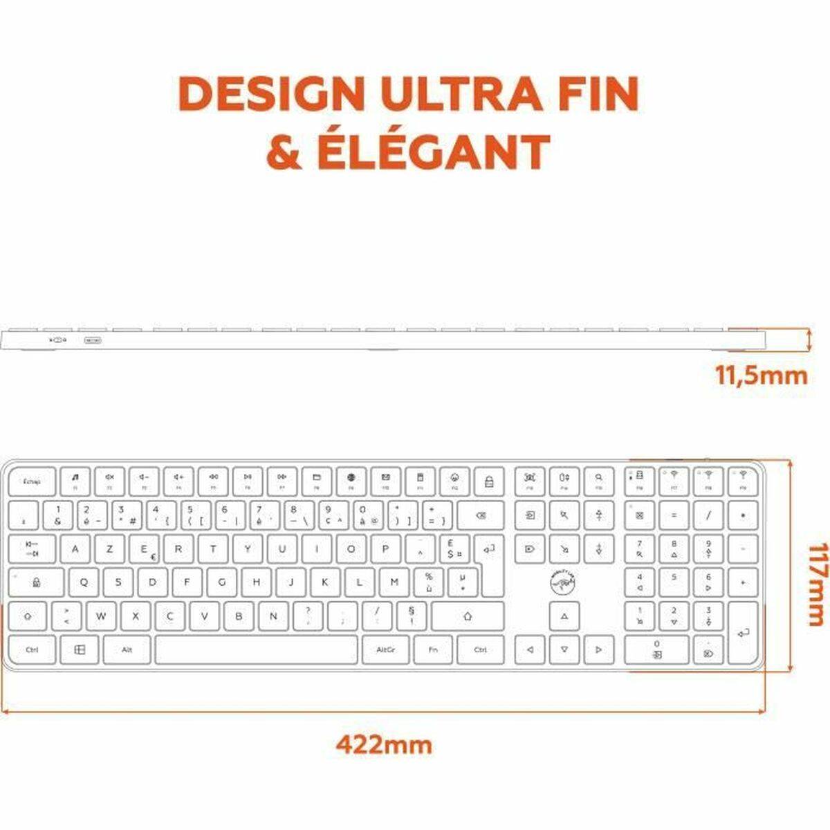Teclado Mobility Lab KMP2000W Blanco