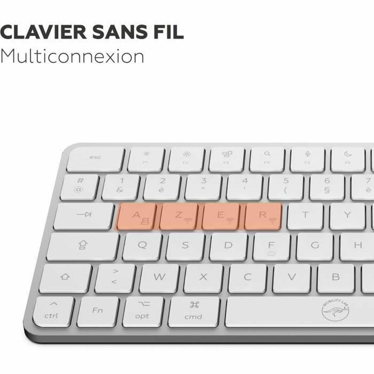 Teclado Mobility Lab KMP2000W Mini Blanco