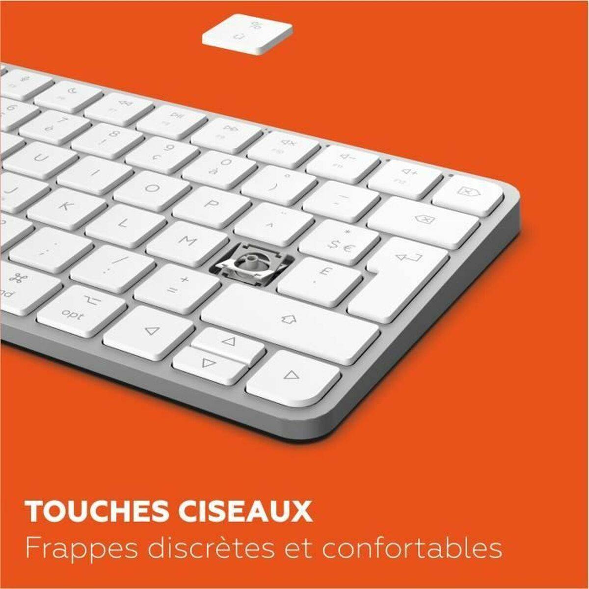 Teclado Mobility Lab KMP2000W Mini Blanco