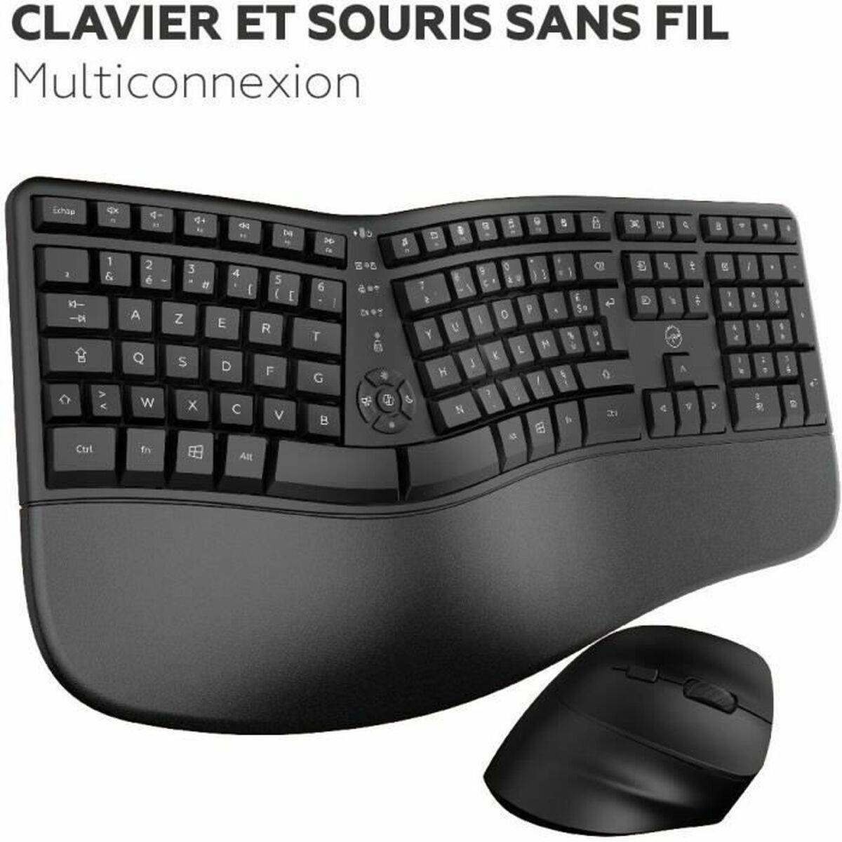 Teclado y Ratón Mobility Lab Ergo C30W Negro