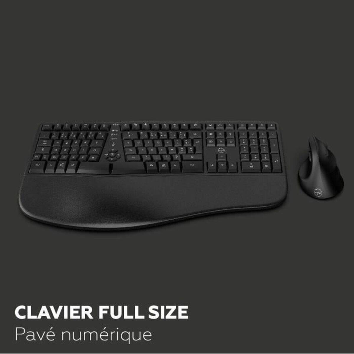 Teclado y Ratón Mobility Lab Ergo C30W Negro