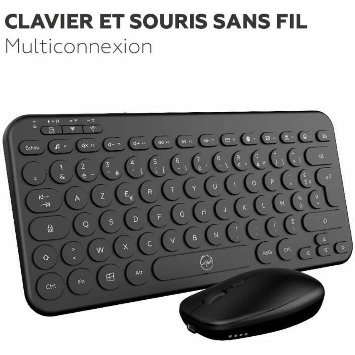 Teclado y Ratón Mobility Lab CP420W Mini Negro AZERTY