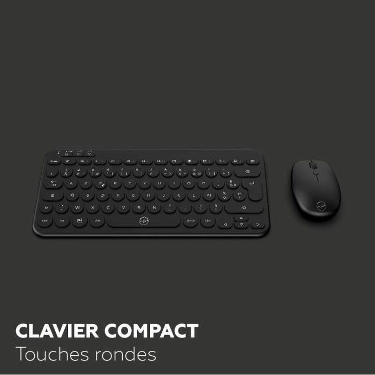 Teclado y Ratón Mobility Lab CP420W Mini Negro AZERTY