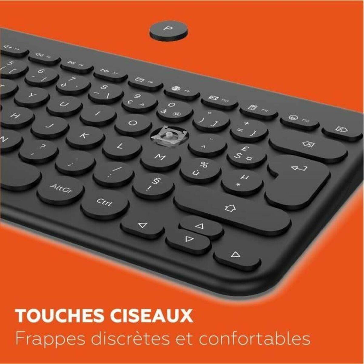 Teclado y Ratón Mobility Lab CP420W Mini Negro AZERTY