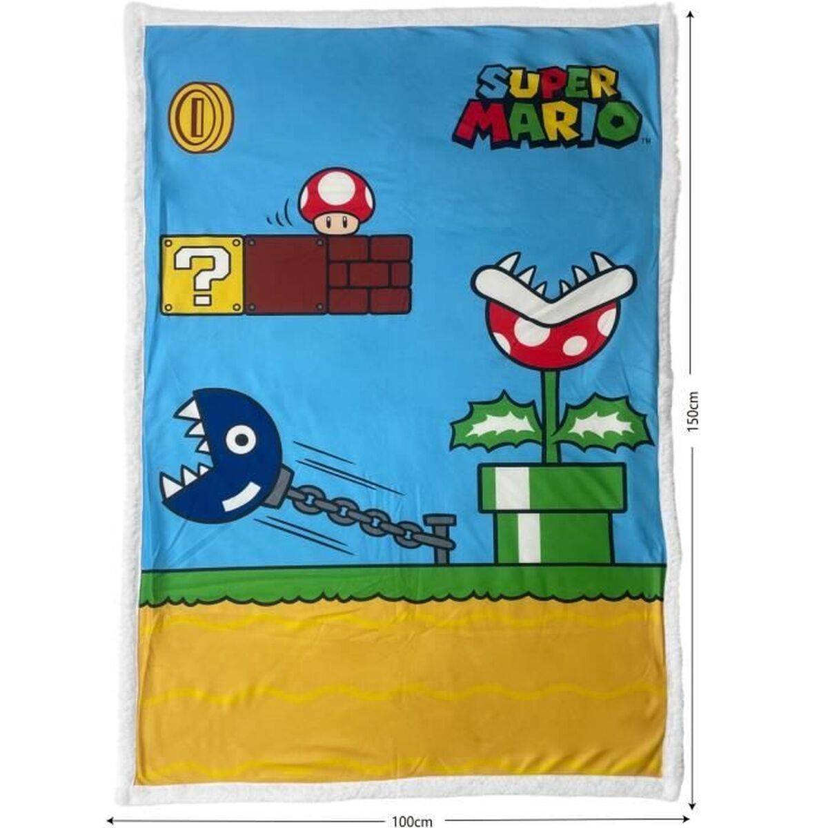 Manta Mario Bros 31 x 8 x 31 cm Multicolor Cuadros escoceses