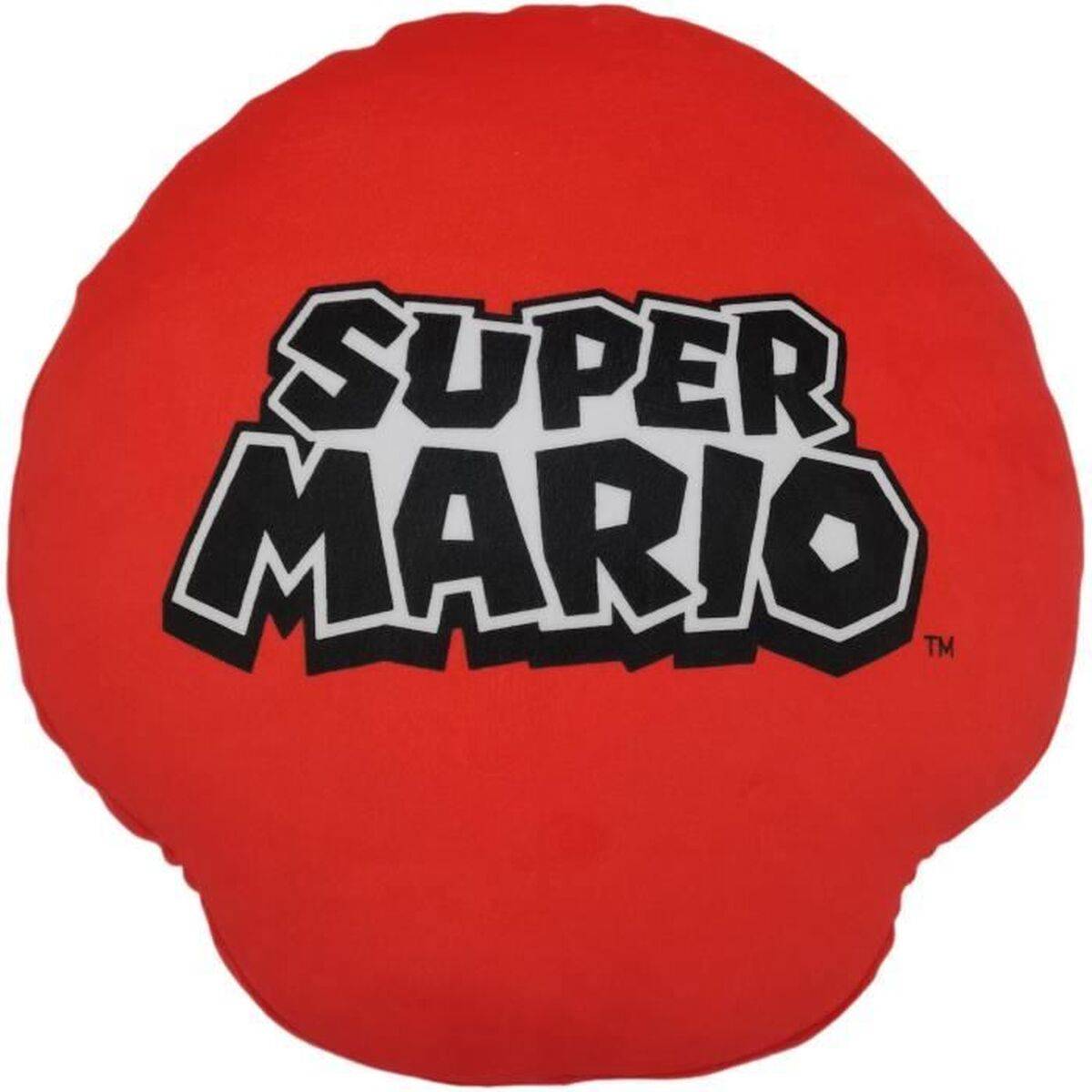 Cojín Mario Bros 43 x 3 x 43 cm Blanco Rojo Poliéster Seta