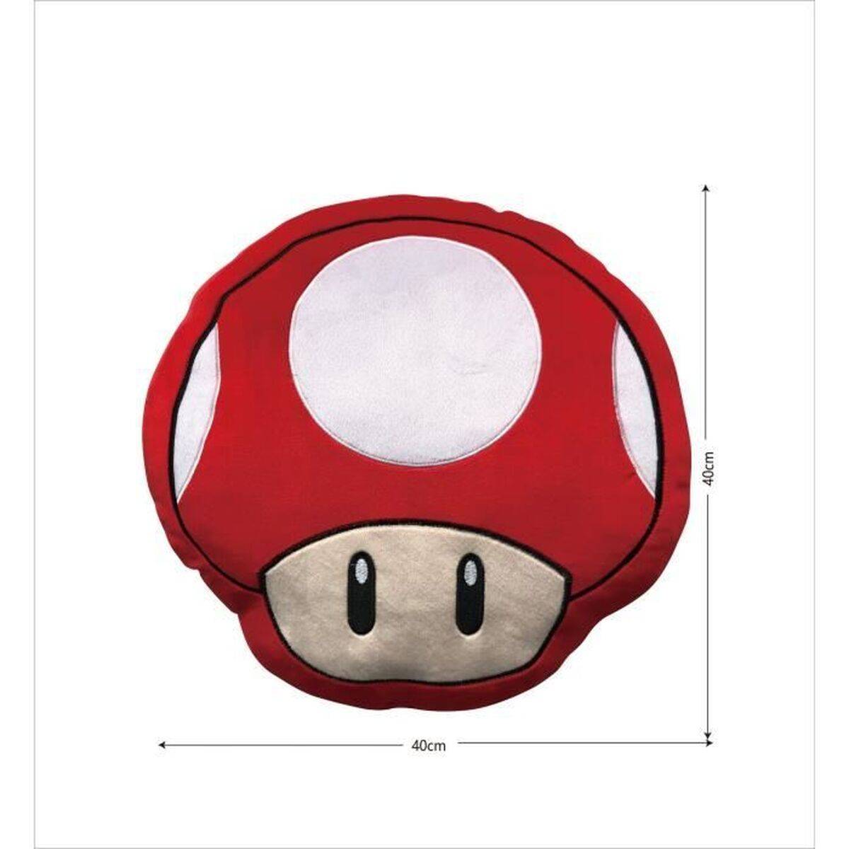 Cojín Mario Bros 43 x 3 x 43 cm Blanco Rojo Poliéster Seta