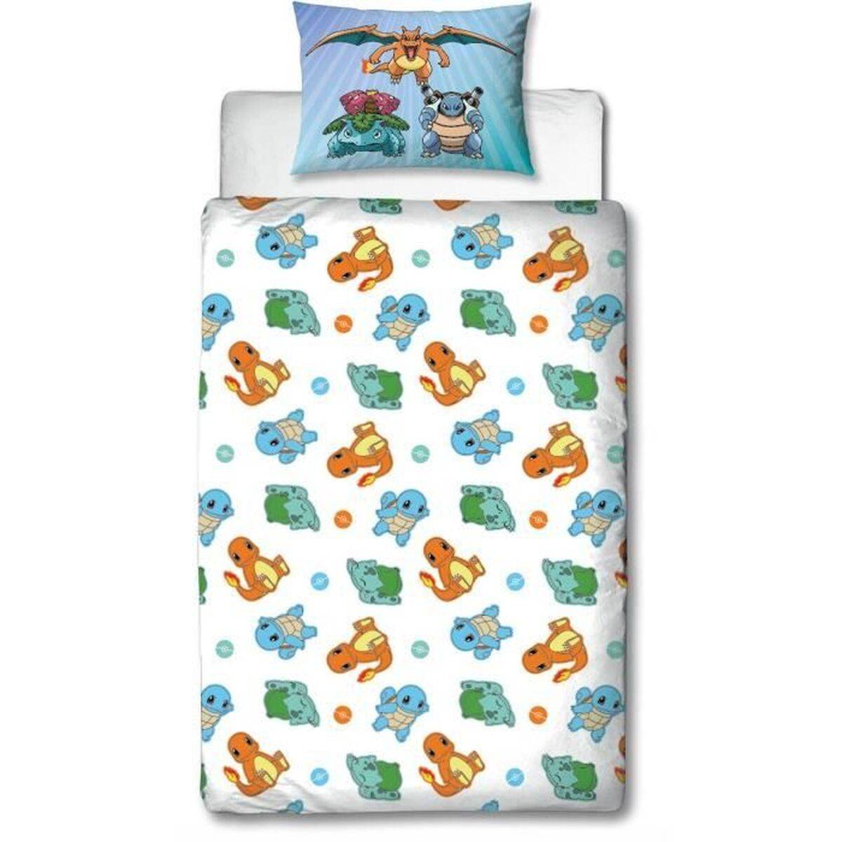 Juego de funda nórdica Pokémon 25 x 4 x 30 cm Azul Cama de 140 2 Piezas