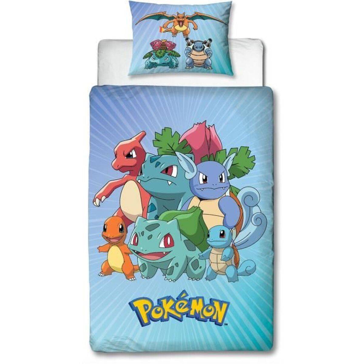 Juego de funda nórdica Pokémon 25 x 4 x 30 cm Azul Cama de 140 2 Piezas