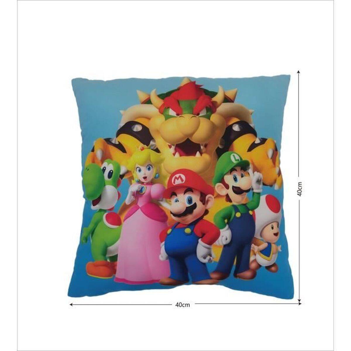 Cojín Mario Bros 41 x 3 x 39 cm Multicolor Poliéster Infantil