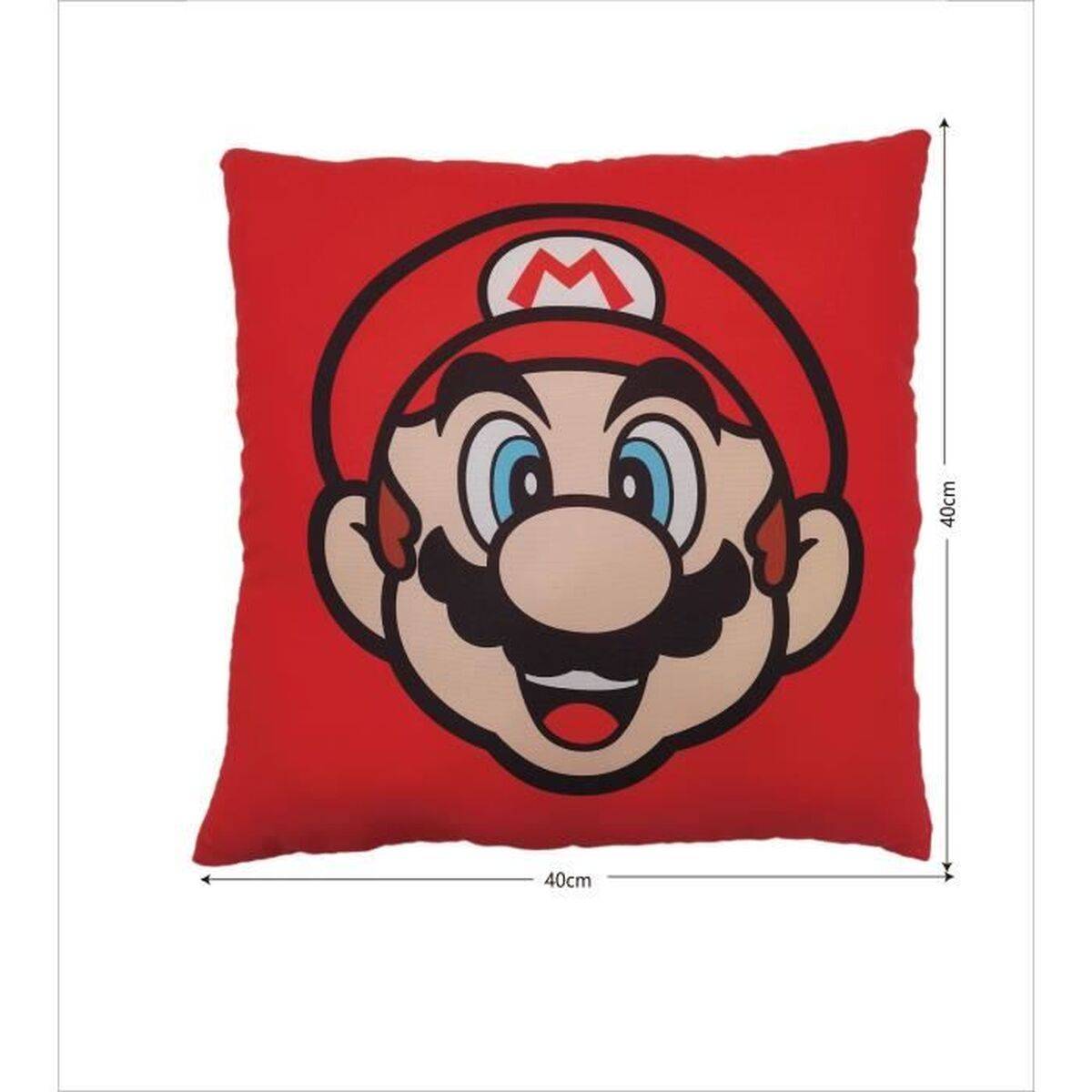 Cojín Mario Bros 39 x 3 x 41 cm Multicolor Poliéster Impreso Infantil
