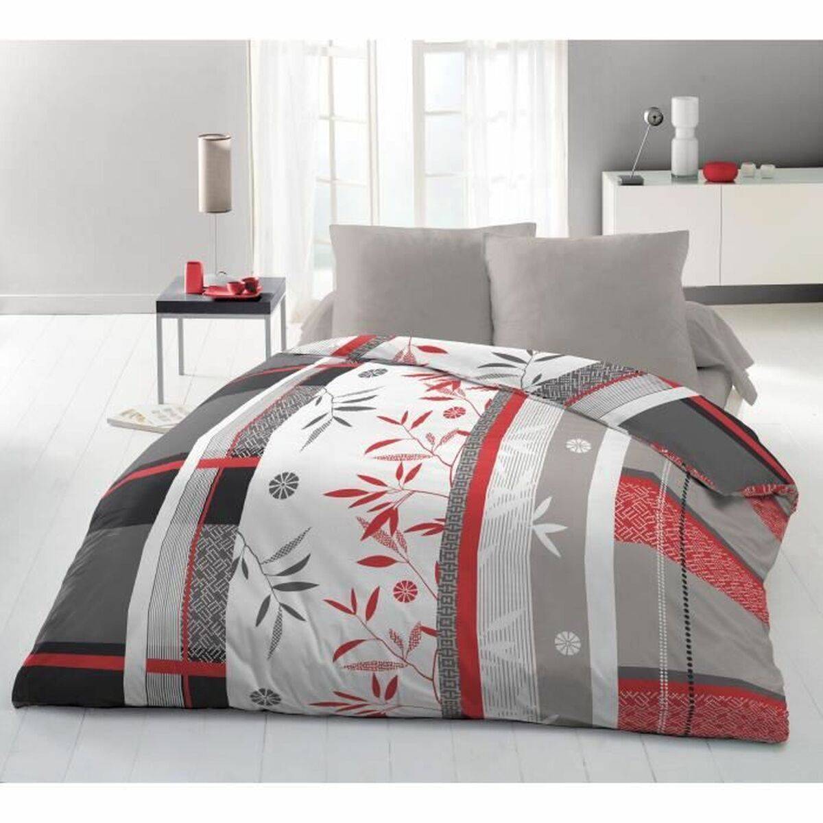 Juego de funda nórdica HOME LINGE PASSION SHIZUOKA Azul Cama de 200 3 Piezas