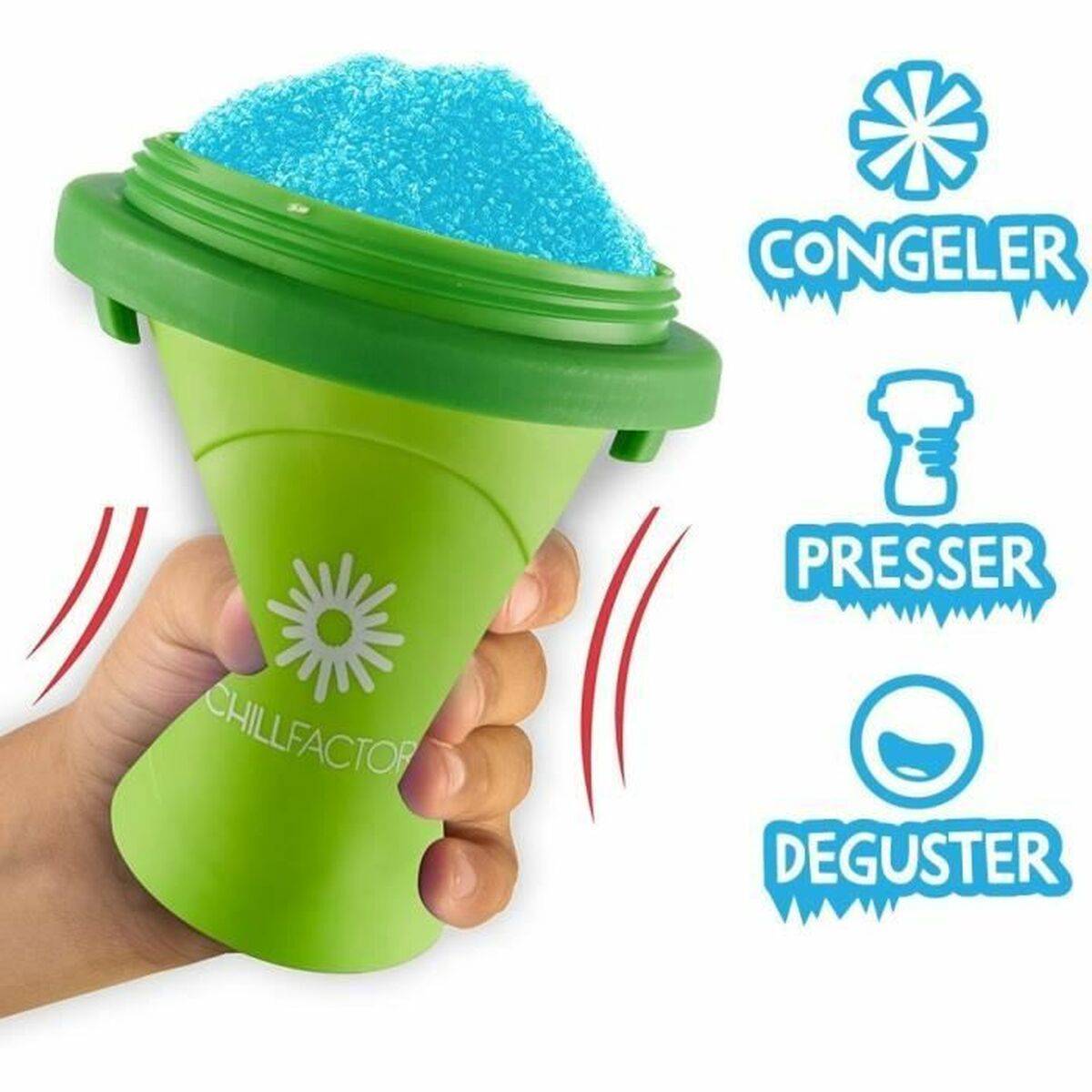 Vaso para Hacer Helados y Granizados con Recetas Bandai Chillfactor Granita Mug Rose Plástico