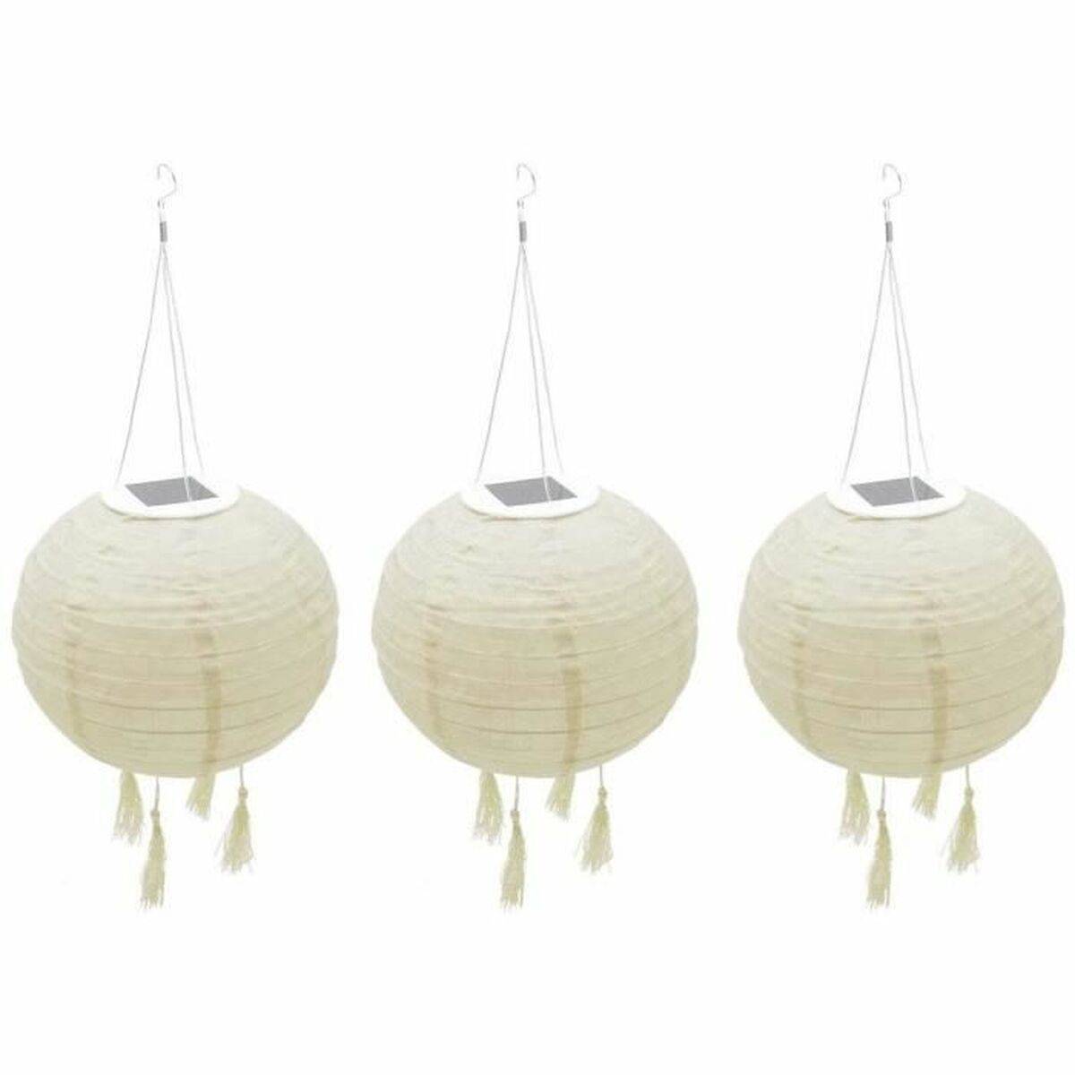 Set de faroles Lumisky HIMALAYA Beige Ø 30 cm 3 Piezas
