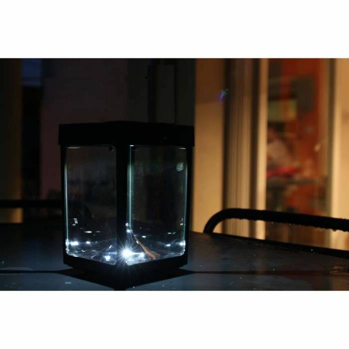Farol LED Negro Cristal ABS 12 x 12 x 18 cm