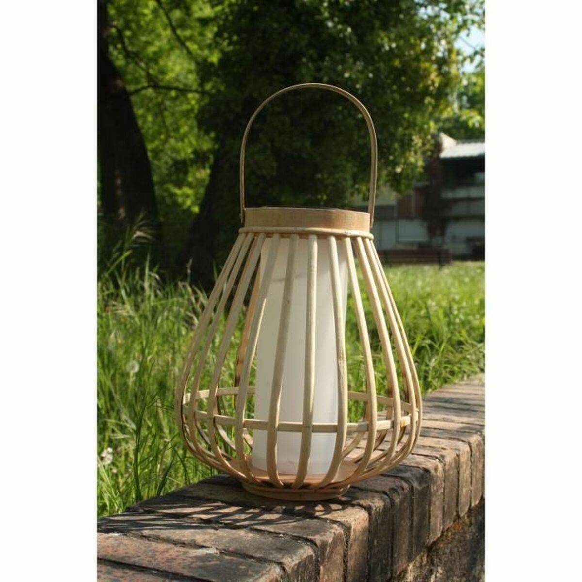 Lámpara solar Beige Efecto llama