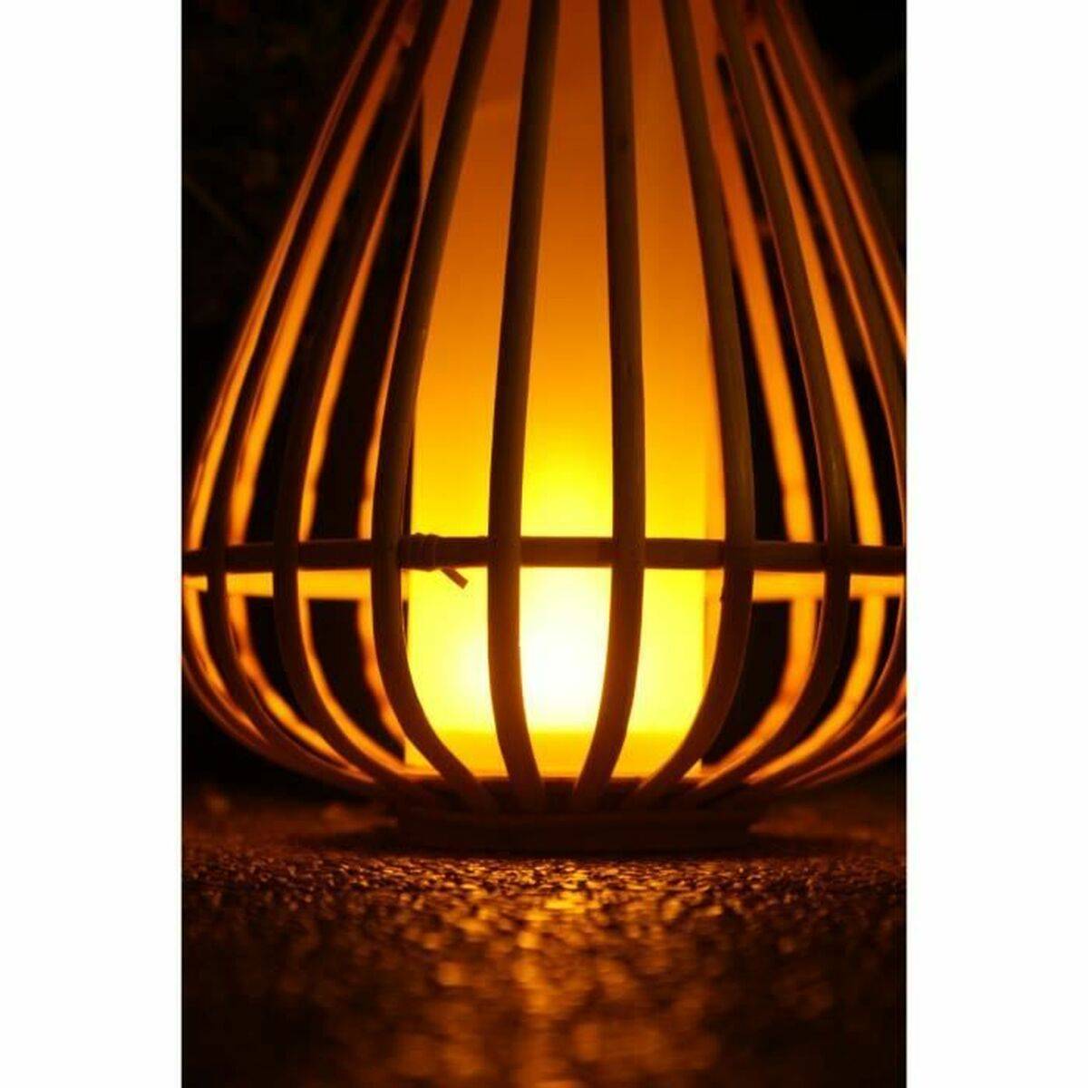 Lámpara solar Beige Efecto llama