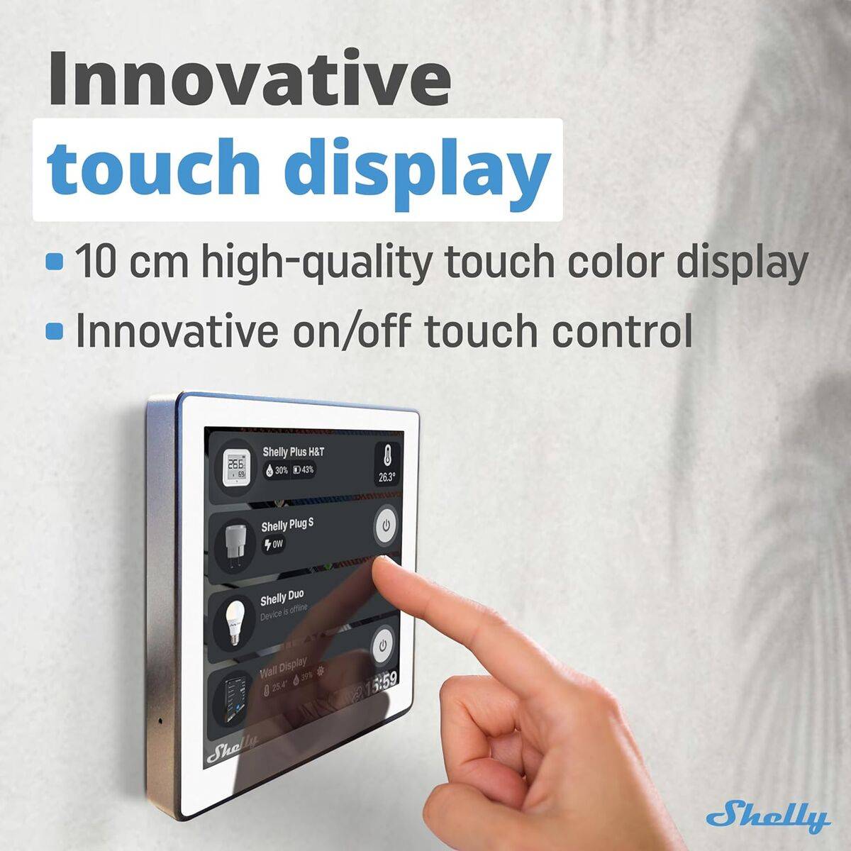 Shelly panel de control pantalla color 4",blanco marfil