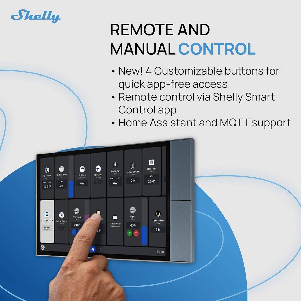 Shelly panel de control XL, plata