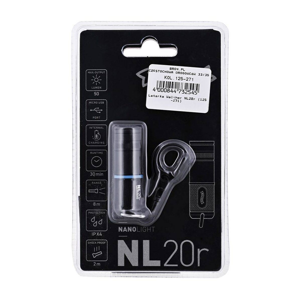 Llavero Linterna LED Walther 3.7121-1 1 Pieza