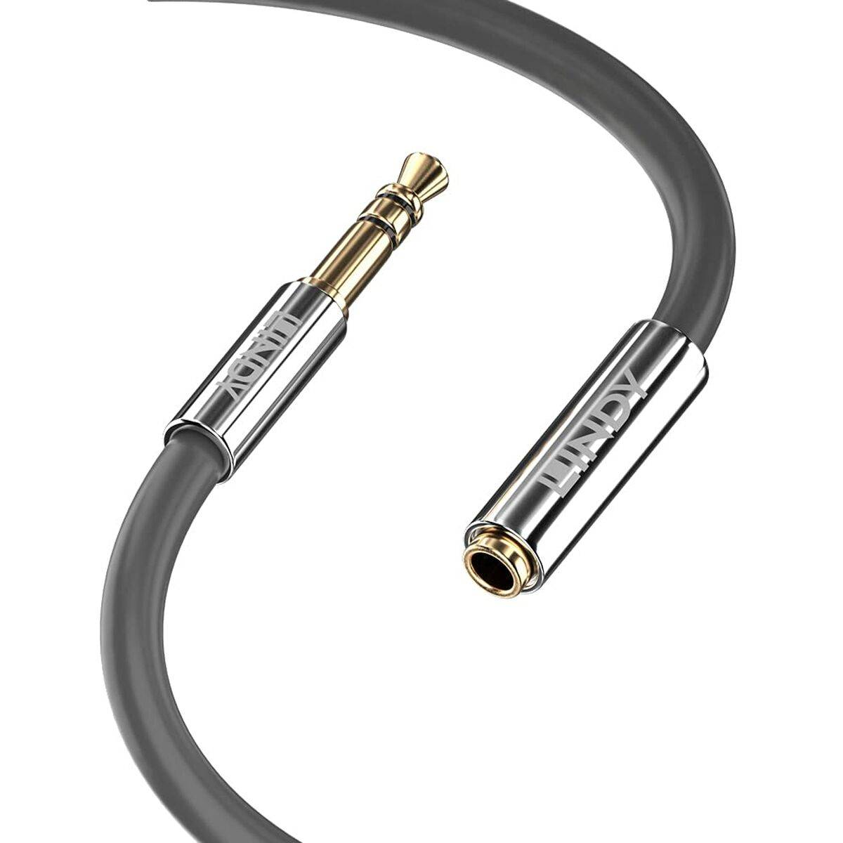 Cable Alargador Jack (3,5 mm) LINDY 35327 1 m Negro Antracita