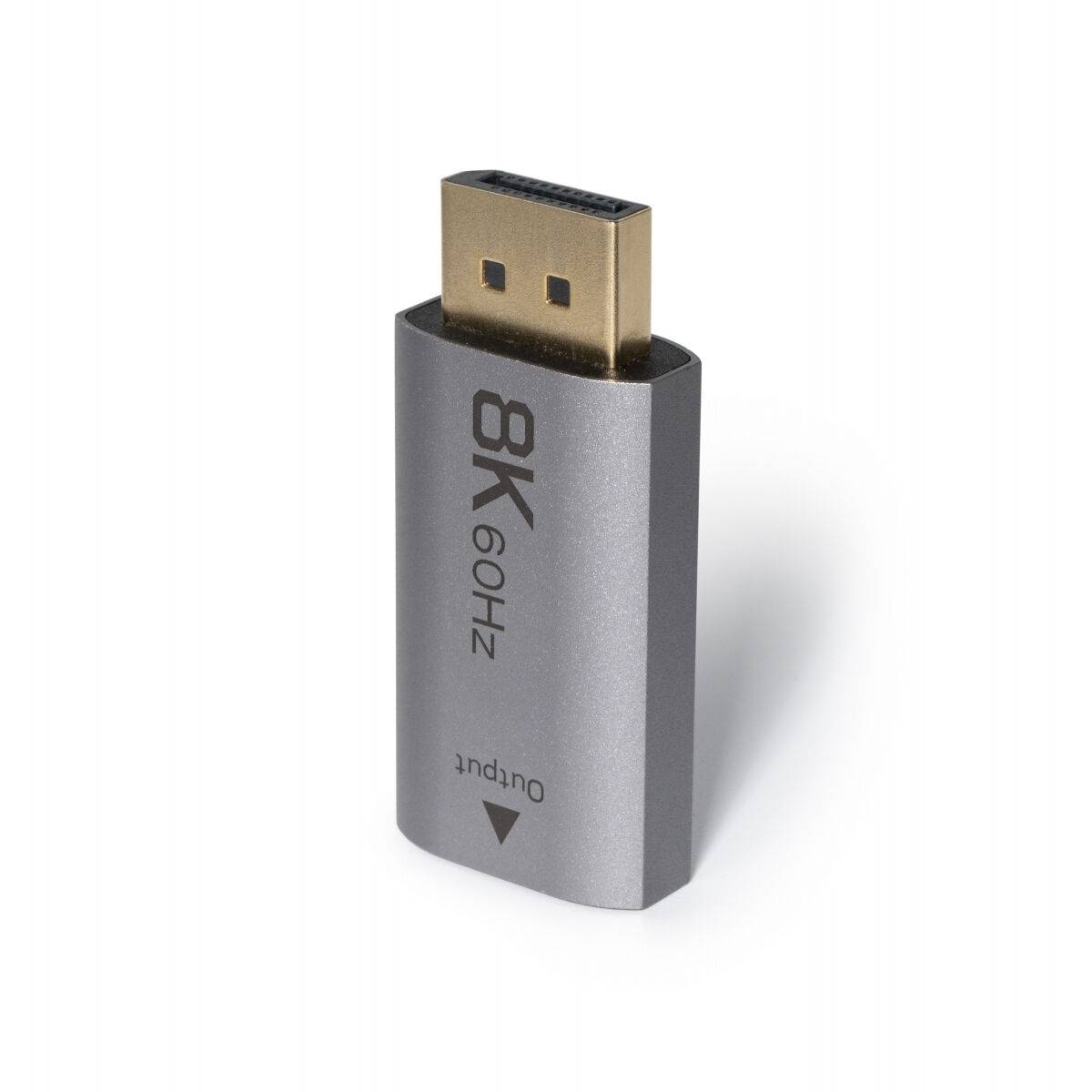 Adaptador DisplayPort a HDMI LINDY 8K60 ACTIVE Gris