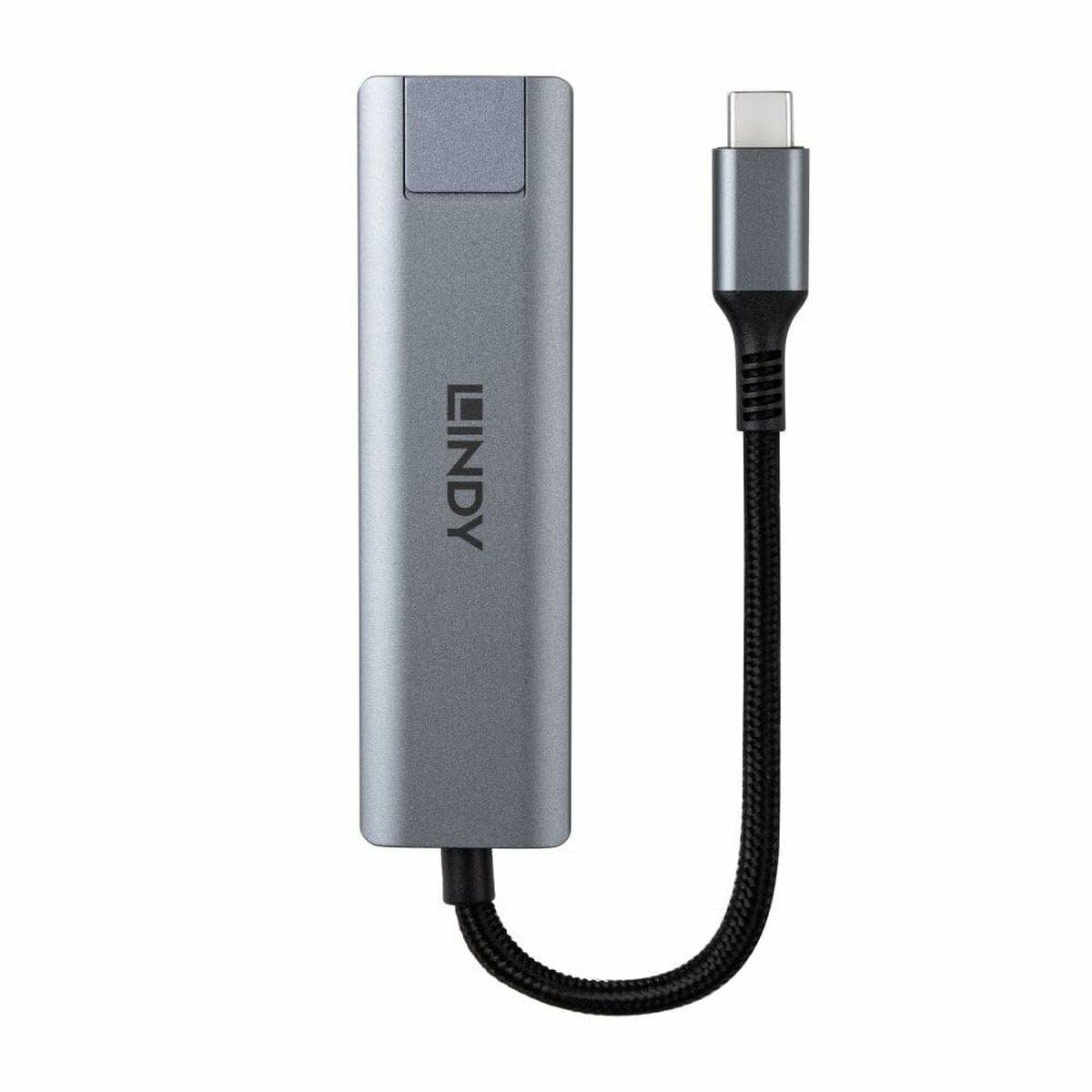 Hub USB LINDY Gris