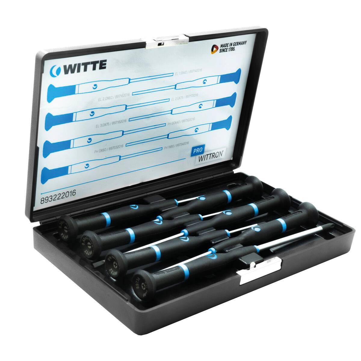 Set de destornilladores de precisión WITTE Hexagonal