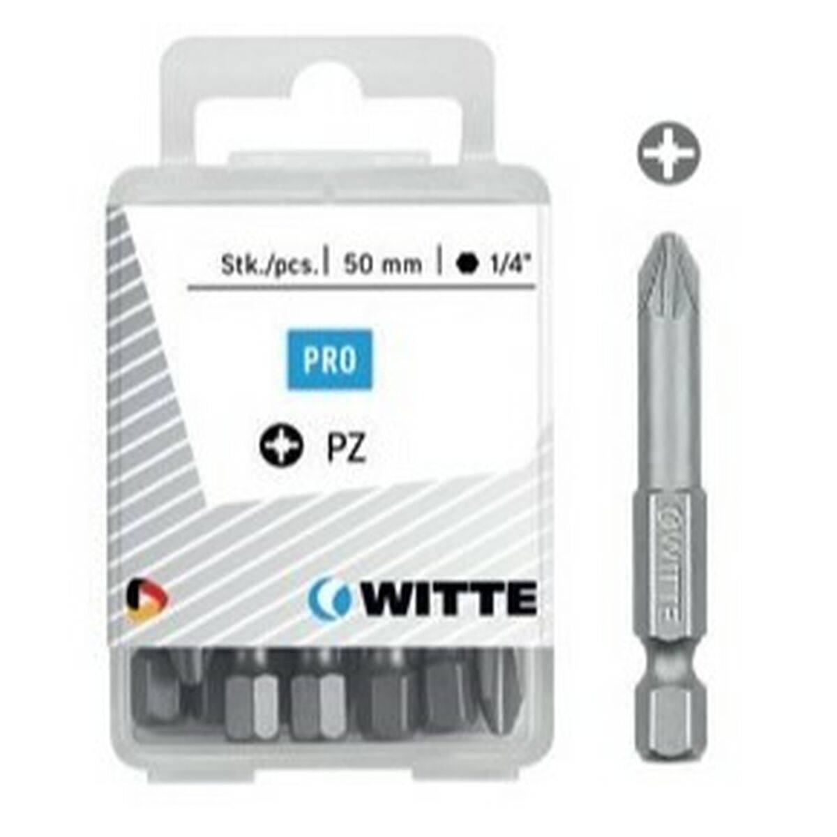 Juego de puntas WITTE Pozidriv PZ1 10 Unidades 10 Piezas