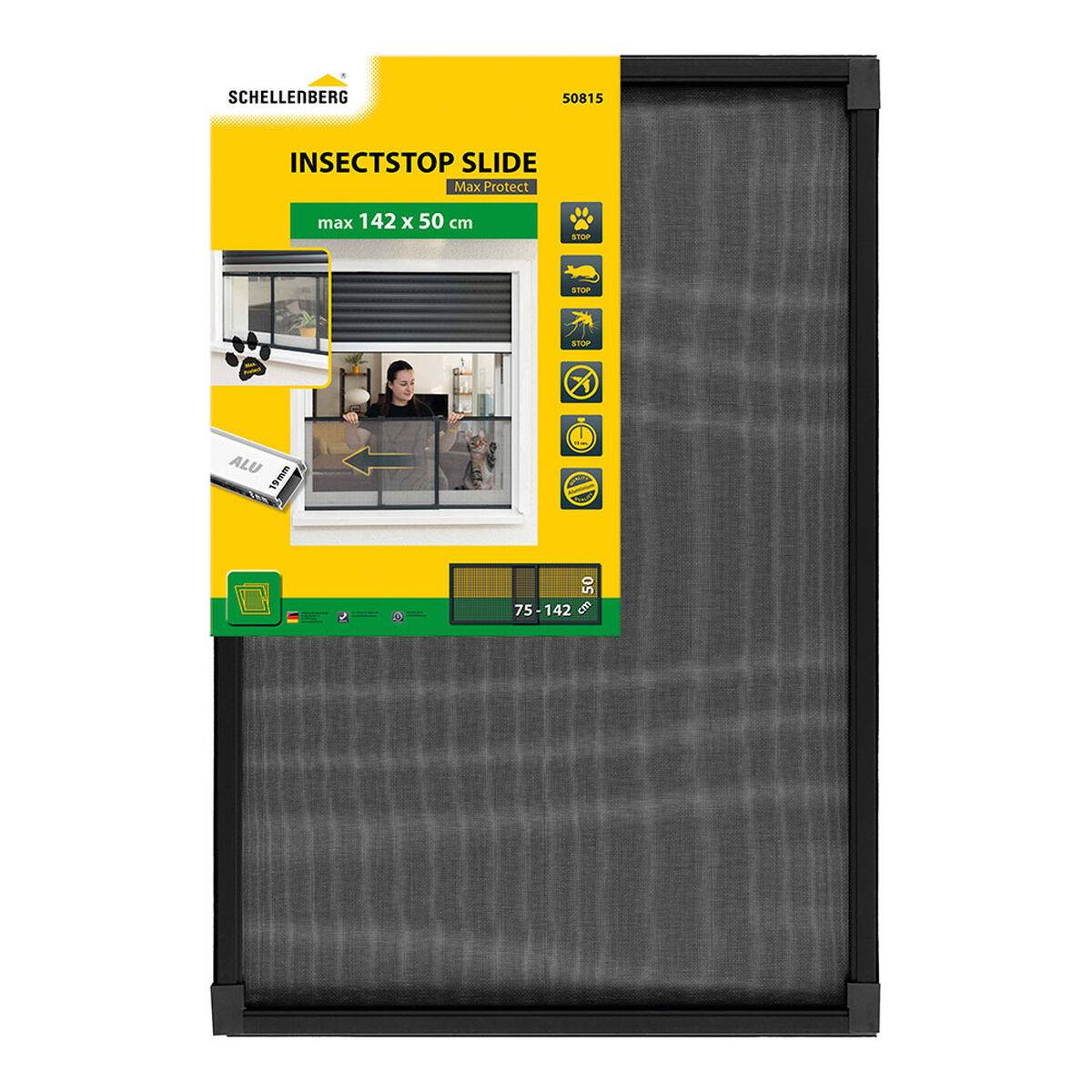 Mosquitera Schellenberg Antracita 50 x 75-142 cm