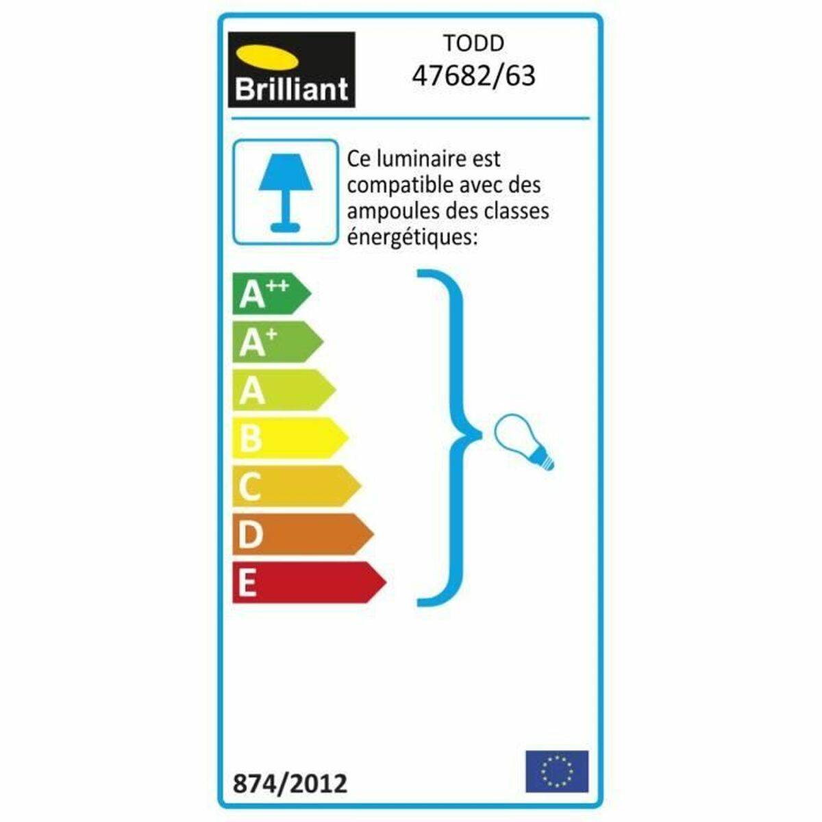 Aplique de Pared Brilliant Antracita Plástico 60 W E27