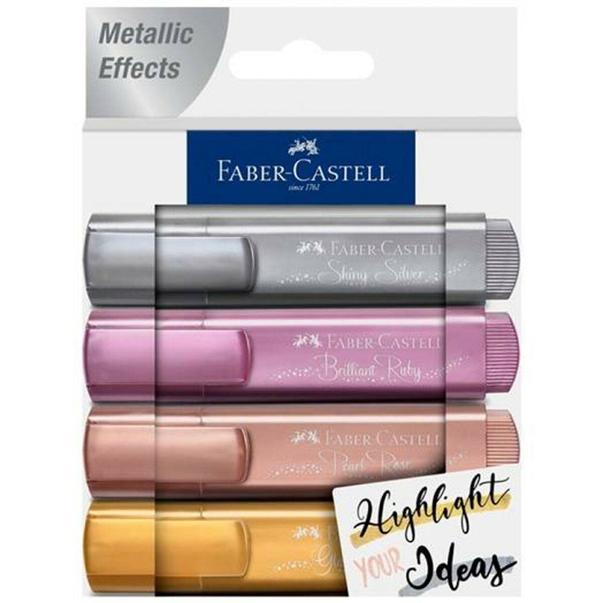 Set de Marcadores Fluorescentes Faber-Castell TEXTLINER 4 Piezas (5 Unidades)