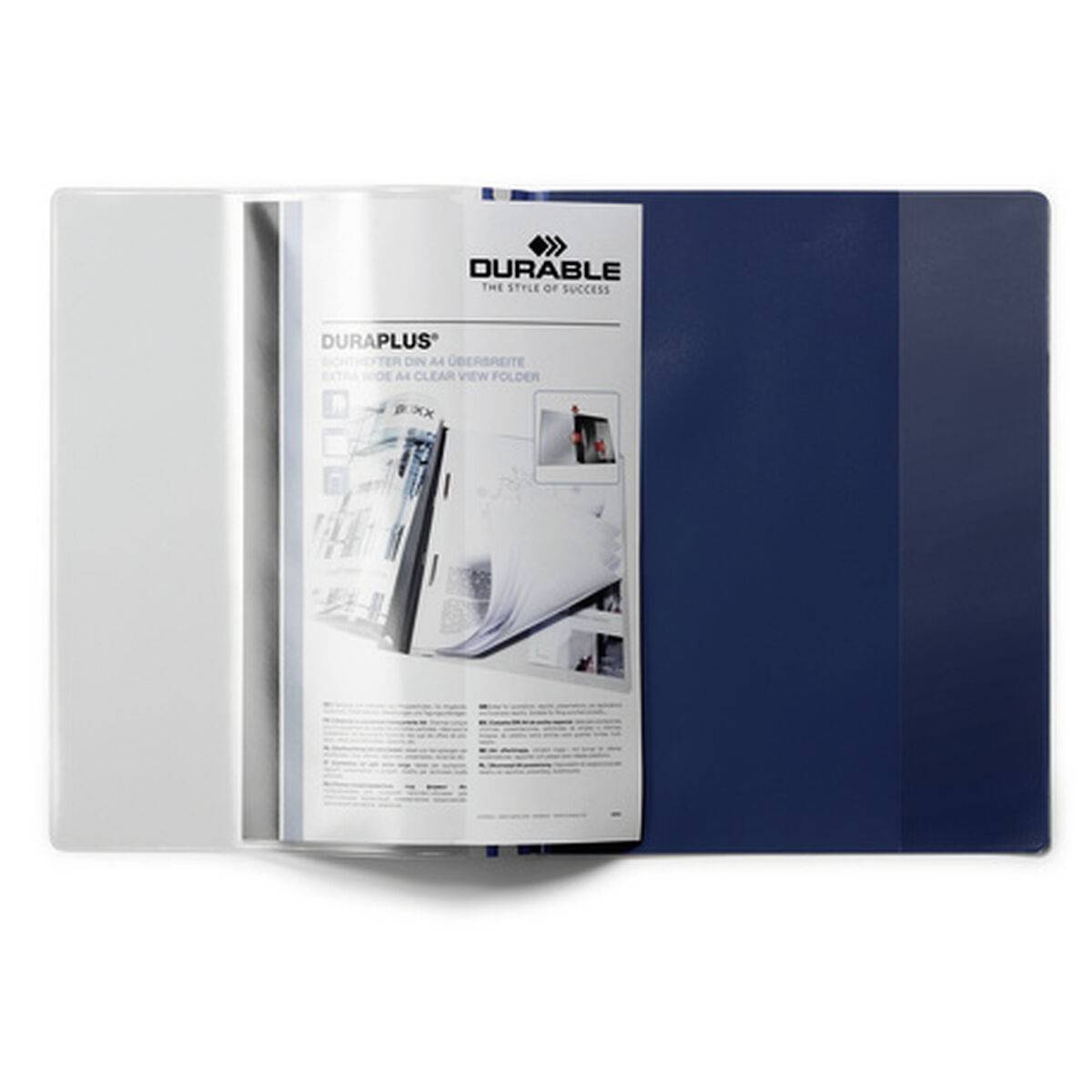 Dosier Durable DURAPLUS Transparente Azul oscuro A4 (25 Unidades)