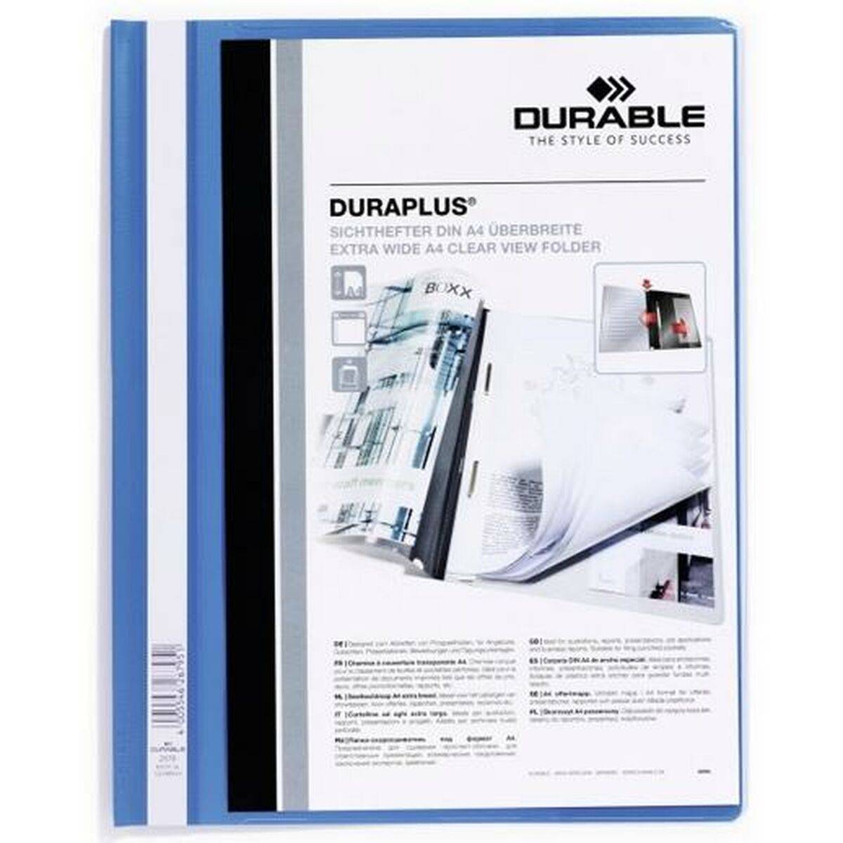 Carpeta Durable DURAPLUS Azul Transparente A4 25 Piezas (6 Unidades)