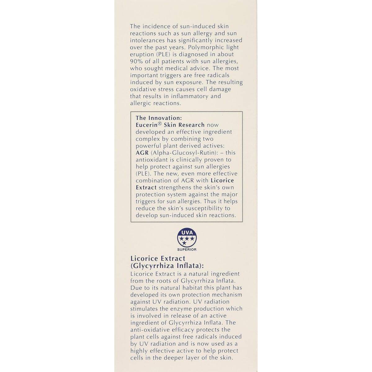Protector Solar Facial Eucerin 3856515 Transparente Spf 50