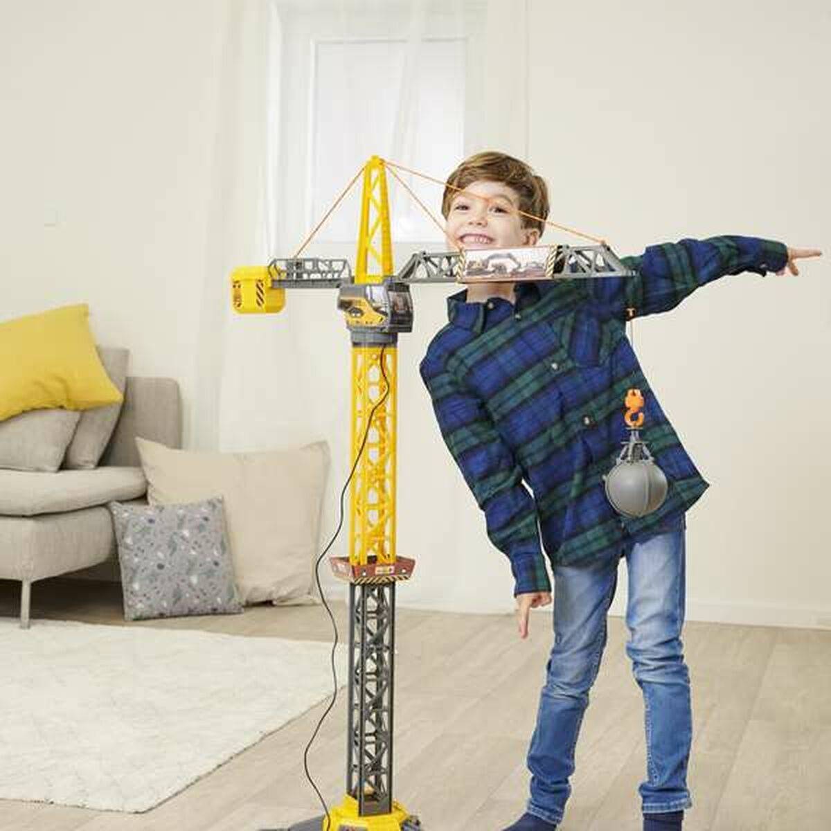 Grúa de Juguete Smoby Mighty Crane Radiocontrol Amarillo Gris