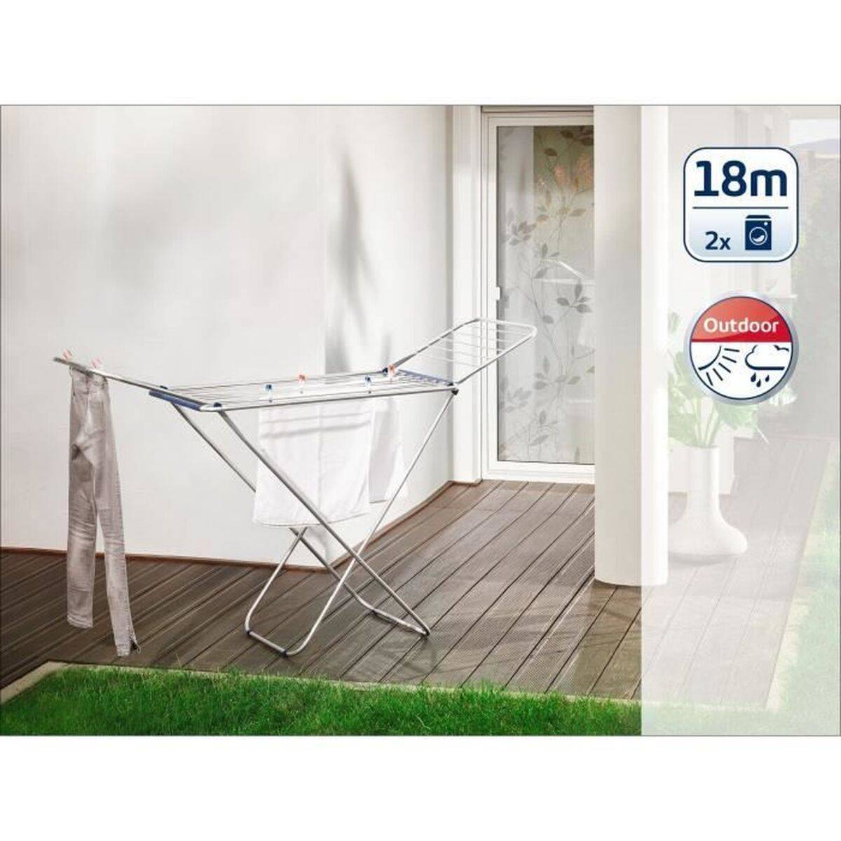 Tendedero Leifheit Gris Aluminio 18 m