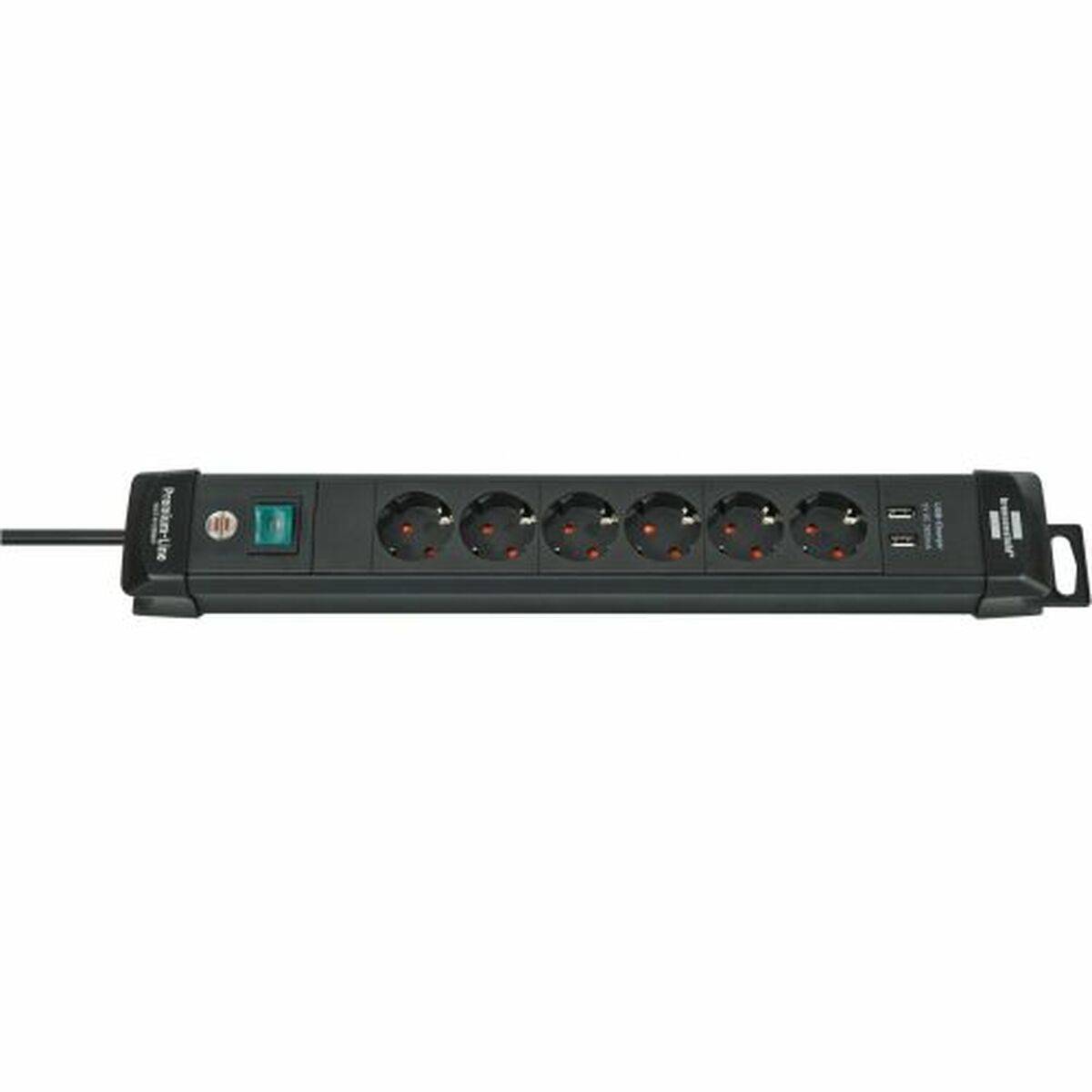 Regleta Enchufes 6 Tomas con Interruptor Brennenstuhl Premium-Line 3600 W (3 m)