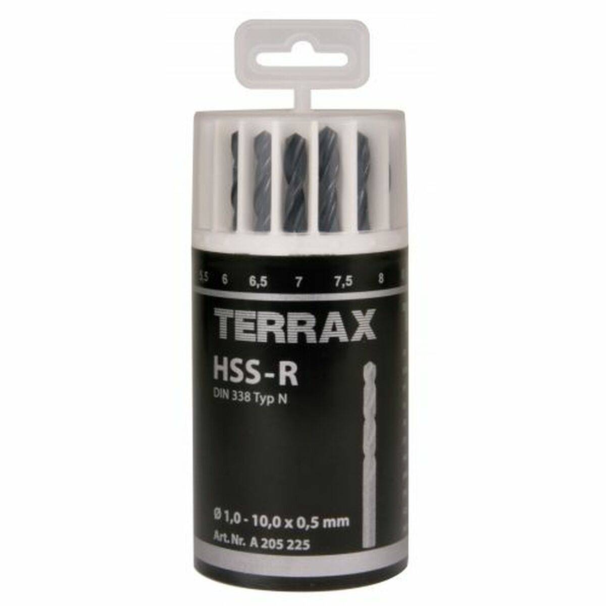 Set de brocas TERRAX Estuche DIN 338 19 piezas (10 Unidades)