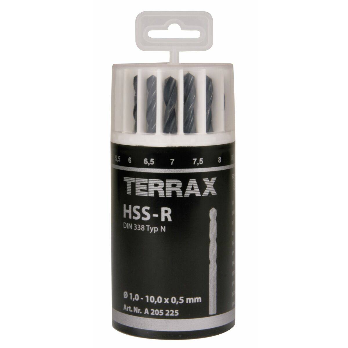 Set de brocas TERRAX Estuche DIN 338 19 piezas (10 Unidades)